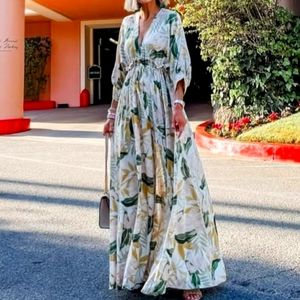 Res Dress Ivory Multi Print Maxi Dress